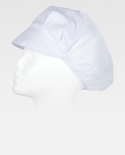 Kappe sammelt Haare mit weißem Gitter