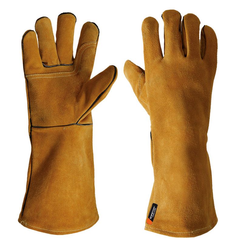 COLUMBUS, guante de soldador largo de serraje talla única