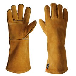 COLUMBUS, guante de soldador largo de serraje talla única