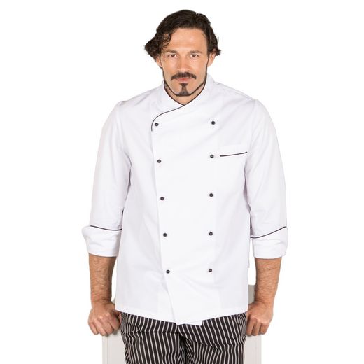 Chaqueta Cocina Unisex Napoles Blanca Vivo Color