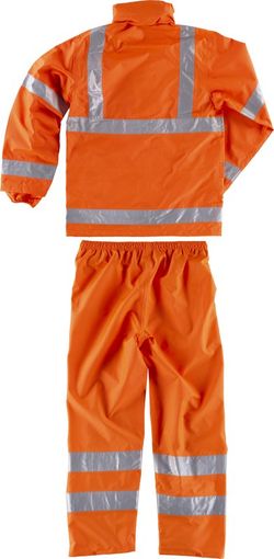 Warnschutz aus wasserdichter Hose und Jacke EN471 EN343 Orange
