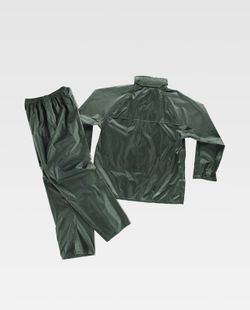 Grünes wasserdichtes Jacken- und Hosen-Set