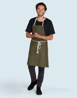 CORCEGA- Delantal de pana con bolsillo