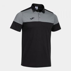 Crew V Short Sleeve Polo Black Grey