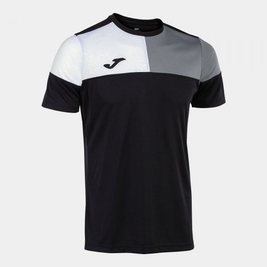 Crew V Short Sleeve T-Shirt Black Grey White