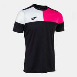 Crew V Short Sleeve T-Shirt Black Pink White