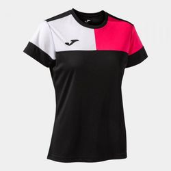 Crew V Short Sleeve T-Shirt Black Pink White