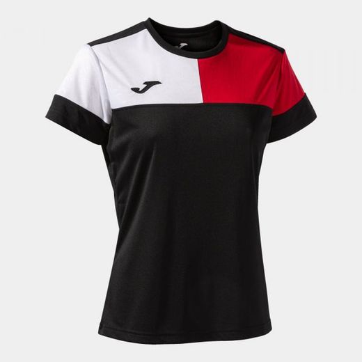 T-Shirt Manche Courte Crew V Noir Rouge Blanc