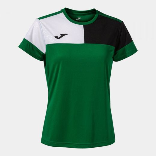 T-Shirt Manche Courte Crew V Vert Noir Blanc
