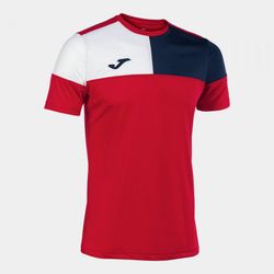 Crew V Short Sleeve T-Shirt Red Navy White