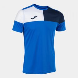 Crew V Short Sleeve T-Shirt Royal Navy White