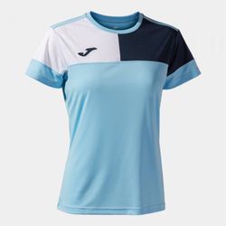 Crew V Short Sleeve T-Shirt Sky Blue Navy White