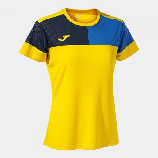 T-Shirt Manche Courte Crew V Jaune Royal Navy