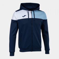 Crew V Zip-Up Hoodie Navy Sky Blue White