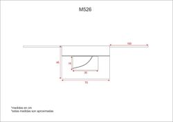 Two-tone apron without bib and contrasting color 70x45 Black Turquoise