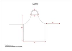 Classic long apron 90x70 without pockets Special manufacture Azulina