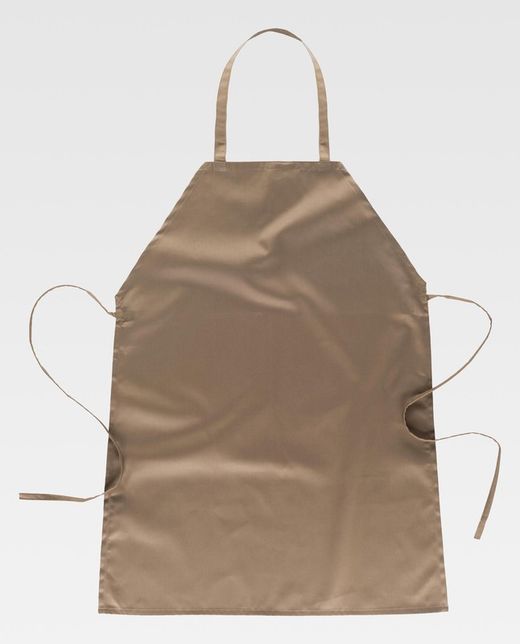 Klassische lange Schürze 90x70 ohne Taschen Sonderanfertigung Beige