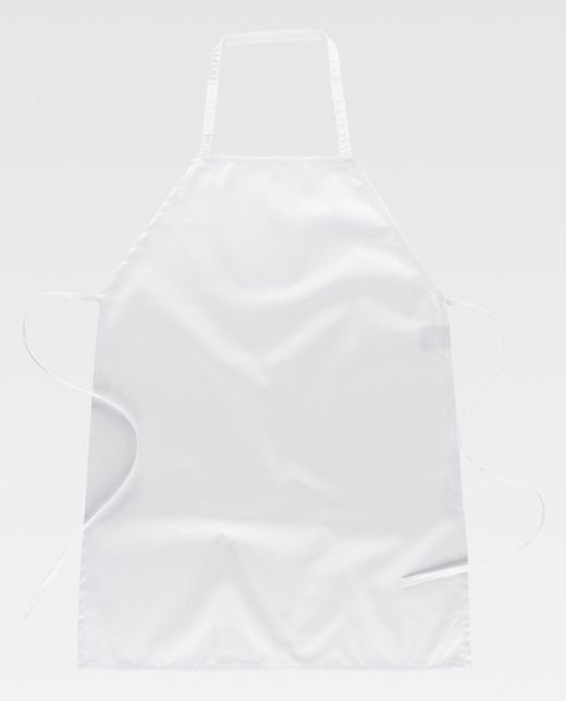 Klassische lange Schürze 90x70 ohne Taschen Spezialherstellung Weiß