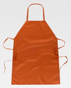 Klassische lange Schürze 90x70 ohne Taschen Sonderanfertigung Orange