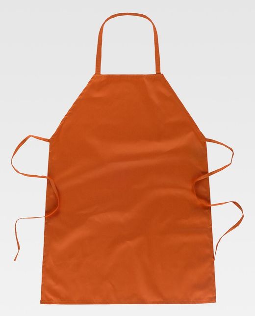 Klassische lange Schürze 90x70 ohne Taschen Sonderanfertigung Orange
