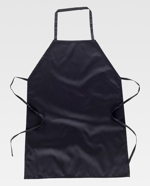 Klassische lange Schürze 90x70 ohne Taschen Sonderanfertigung Schwarz
