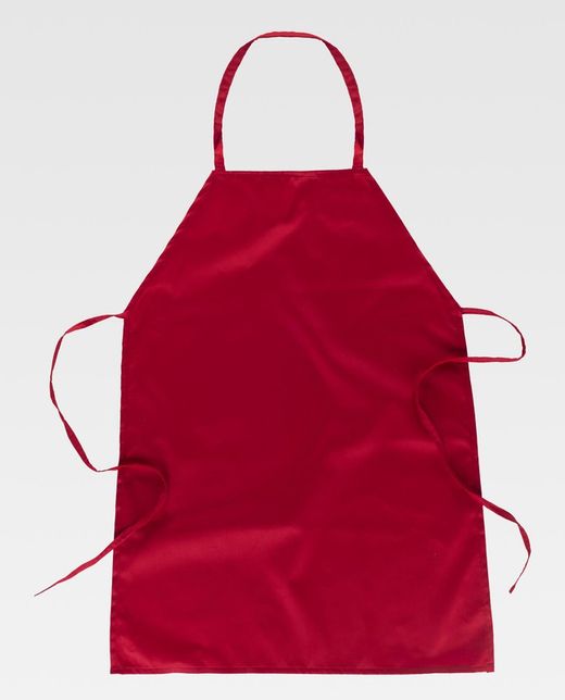 Klassische lange Schürze 90x70 ohne Taschen Sonderanfertigung Rot