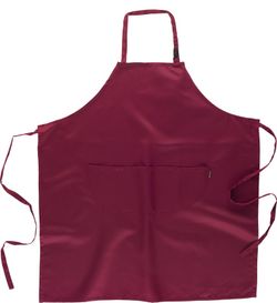 Delantal con peto 2 bolsillos 95x90 Granate
