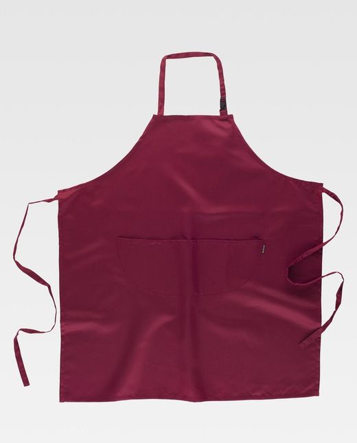 Apron with bib 2 pockets 95x90 Maroon