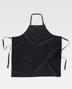 Schürze mit Lätzchen 2 Taschen 95x90 Schwarz