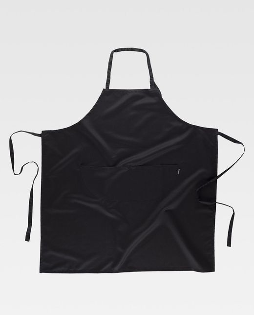 Schürze mit Lätzchen 2 Taschen 95x90 Schwarz