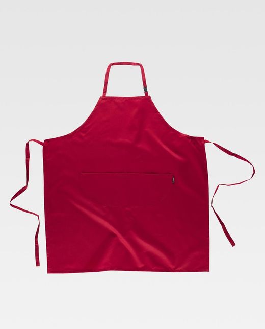 Schürze mit Lätzchen 2 Taschen 95x90 Rot
