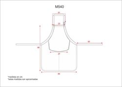 Schürze mit kombiniertem Lätzchen, Live-AV-Zentraltasche und verstellbarem Hals 90x90 Teflonbehandlung Weiß Grau Orange AV