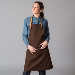 Delantal Con Peto Cinta De Cuero  72x80 Cm