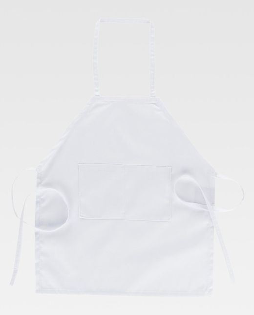 Schürze mit Lätzchen und Tasche Special Manufacture White