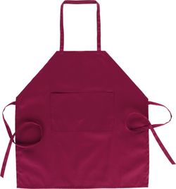 Delantal con peto y bolsillo Granate