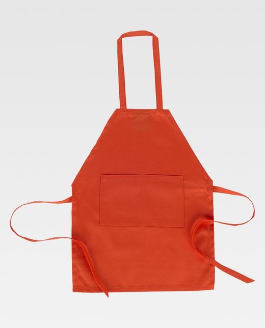 Schürze mit Lätzchen und Tasche Sonderanfertigung Orange