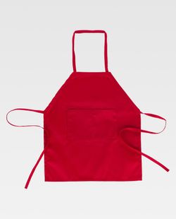 Delantal con peto y bolsillo Fabricación especial Rojo