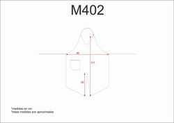 Grembiule con tasche a contrasto e apertura frontale Nero Bianco