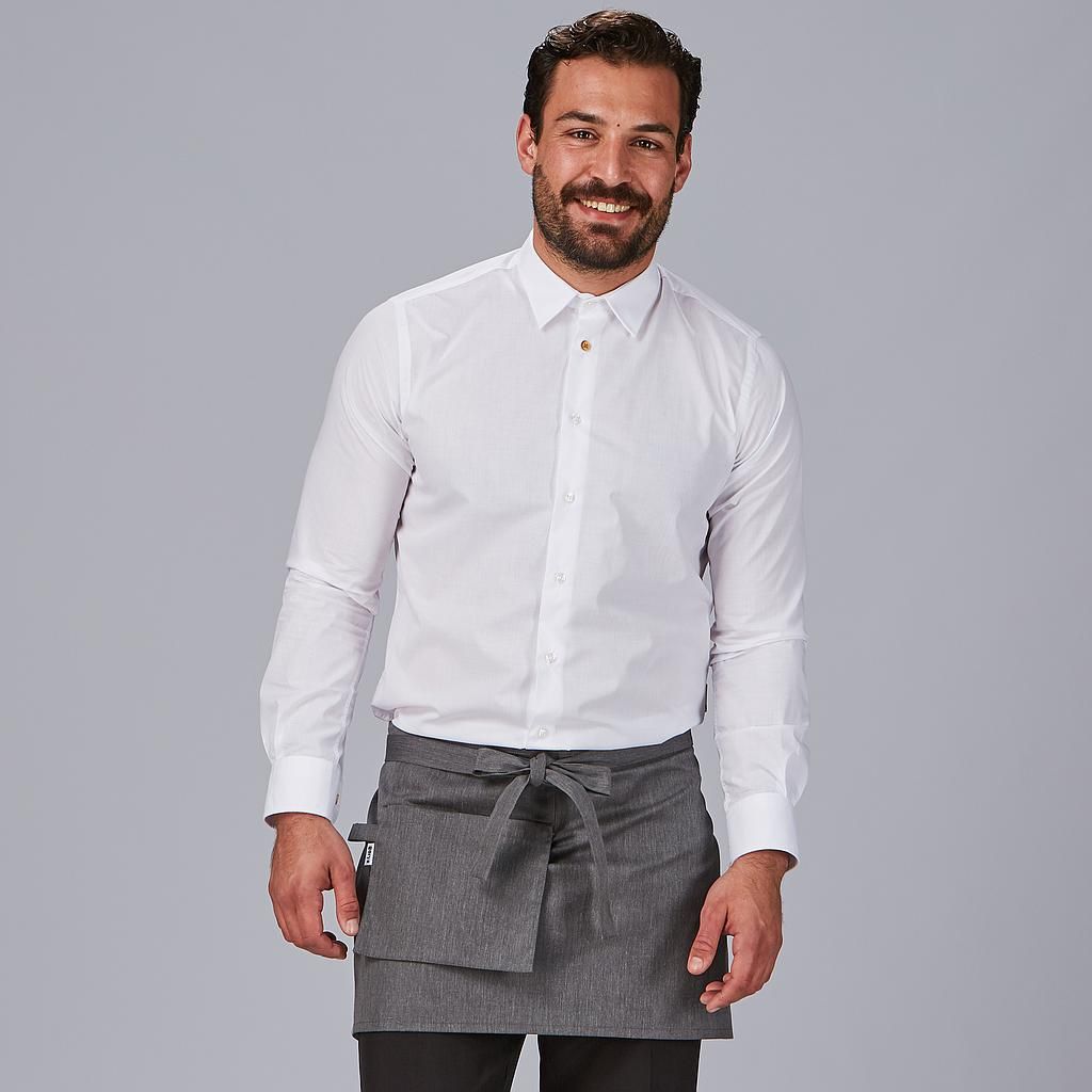 Delantal Corto Bolsillo Cartera Sarga Reciclada 35x67 Cm Azulina UD