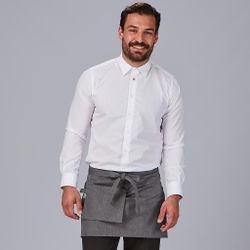 Delantal Corto Bolsillo Cartera Sarga Reciclada 35x67 Cm