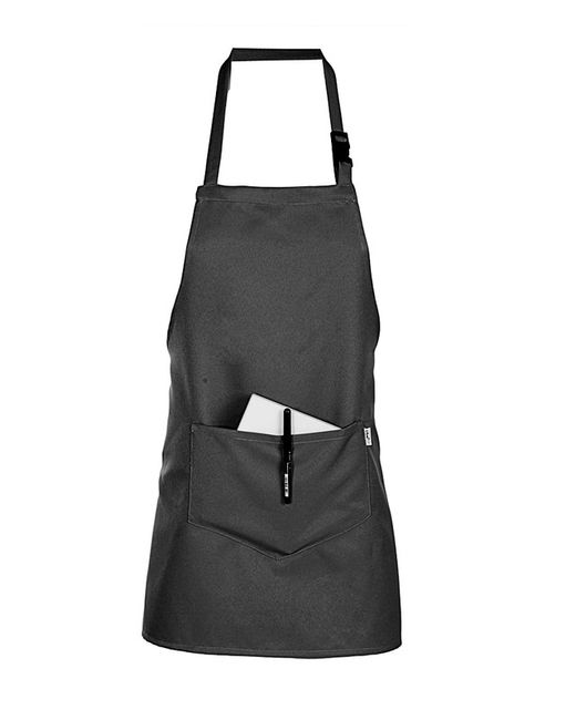 Delantal Corto Con Peto Gris  68x68 Cm