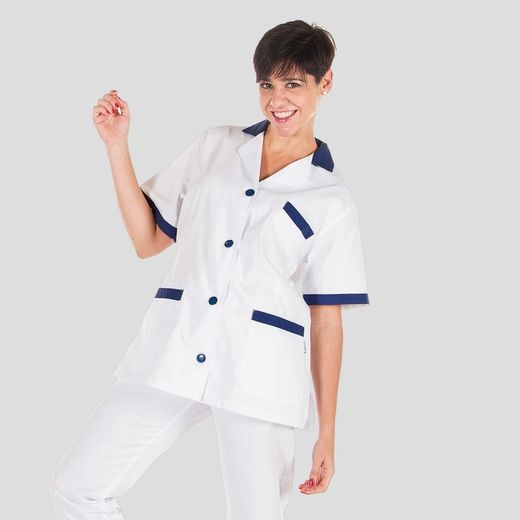 Peignoir combiné court en sergé M/C pour femmes