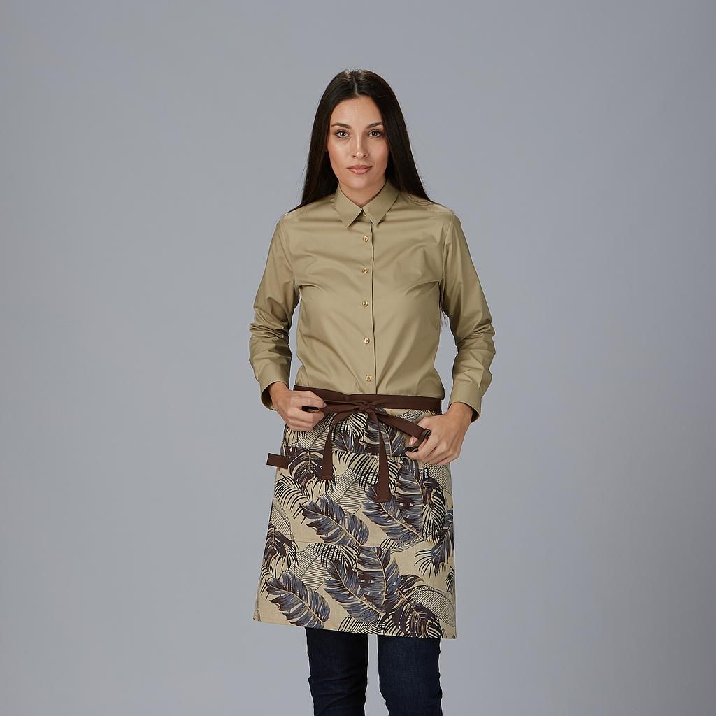 Delantal Corto Estampado Flores 50x74 Cm Marino UD