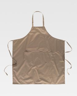 Delantal cruzado largo 95x90cm con 2 bolsos Beige