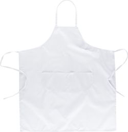 Delantal cruzado largo 95x90cm con 2 bolsos Blanco