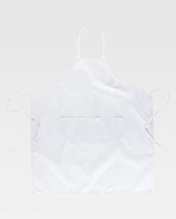 Lange Kreuzschürze 95x90cm mit 2 Beuteln Sonderanfertigung Weiß