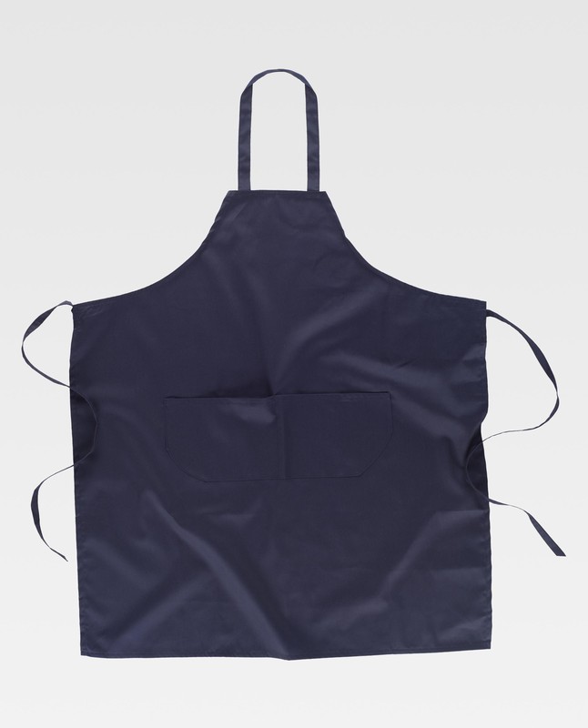 Grembiule croce lungo 95x90cm con 2 buste Produzione speciale Navy —  Maxport Abbigliamento Da Lavoro