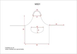 Lange Kreuzschürze 95x90cm mit 2 Beuteln Sonderanfertigung Braun