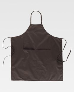 Lange Kreuzschürze 95x90cm mit 2 Beuteln Sonderanfertigung Braun