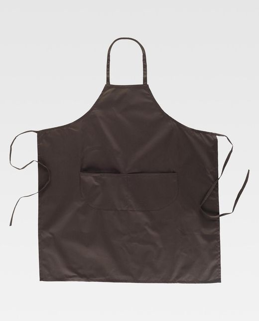 Lange Kreuzschürze 95x90cm mit 2 Beuteln Sonderanfertigung Braun